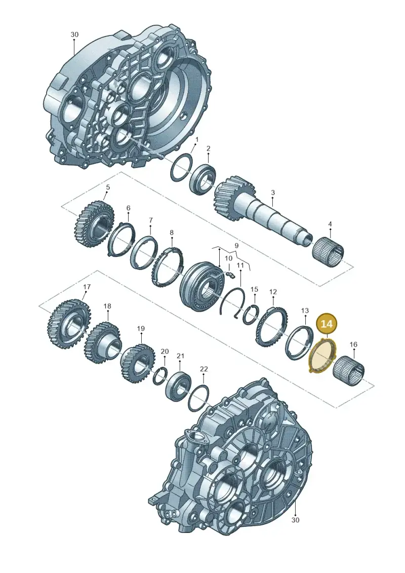 02M311277B — Volkswagen Transp. caravelle (2009-2011) diagram 410311270, position 14