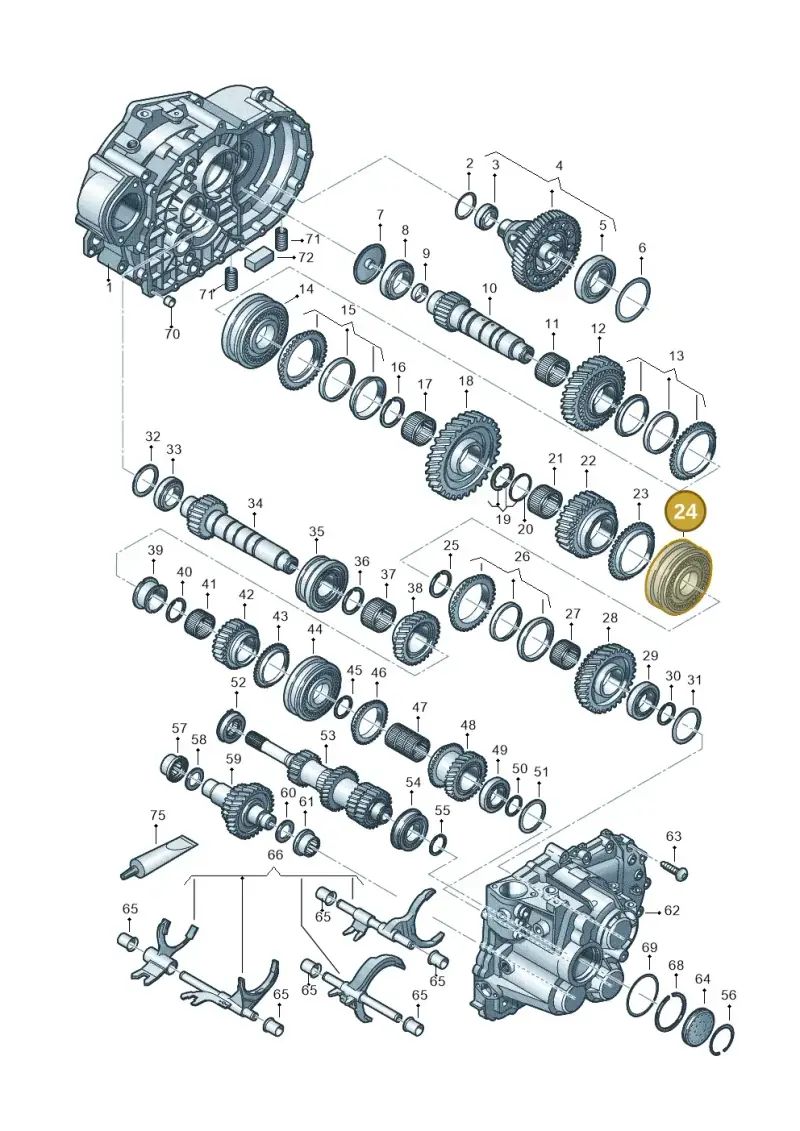 02M311301F — Volkswagen Caddy Maxi Kombi (2020-2024) diagram 813300552, position 24