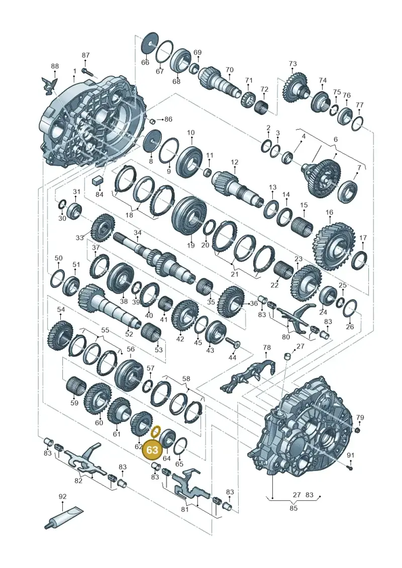 02M311317 — Volkswagen Transport. multivan (2019-2024) diagram 806800300, position 63