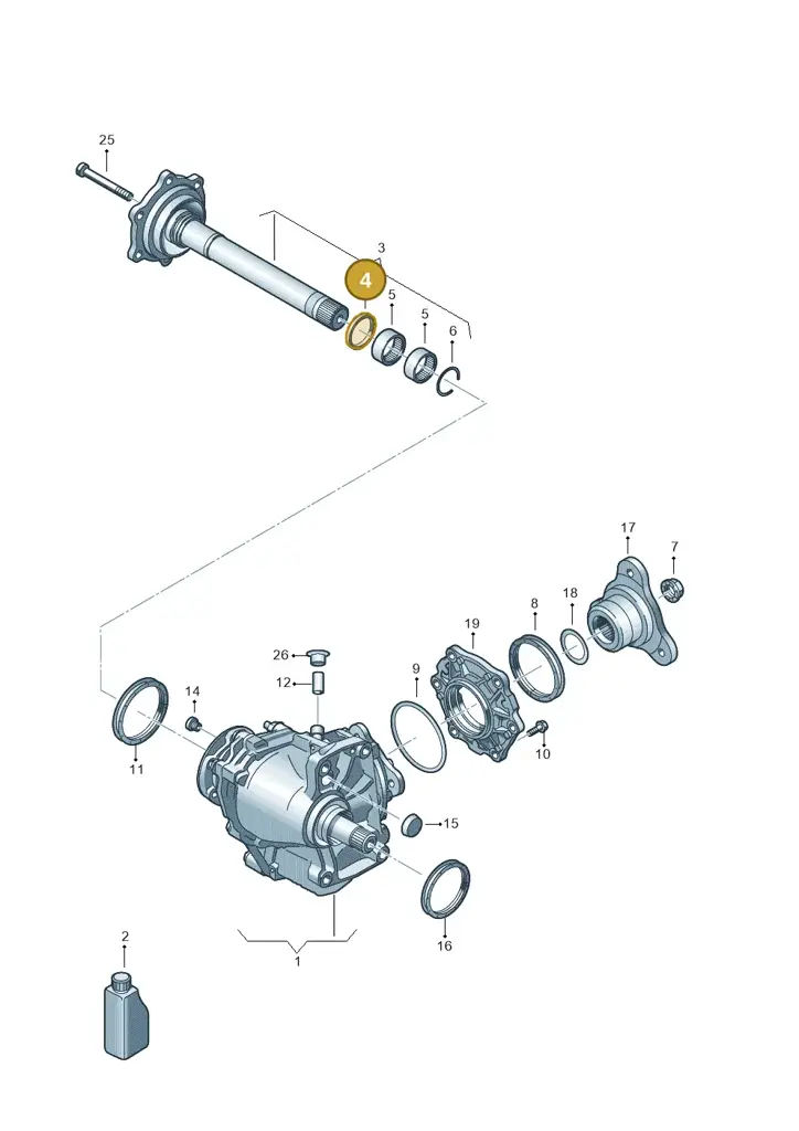 02M409464 — Volkswagen Caddy Maxi Kombi (2020-2024) diagram 884409103, position 4