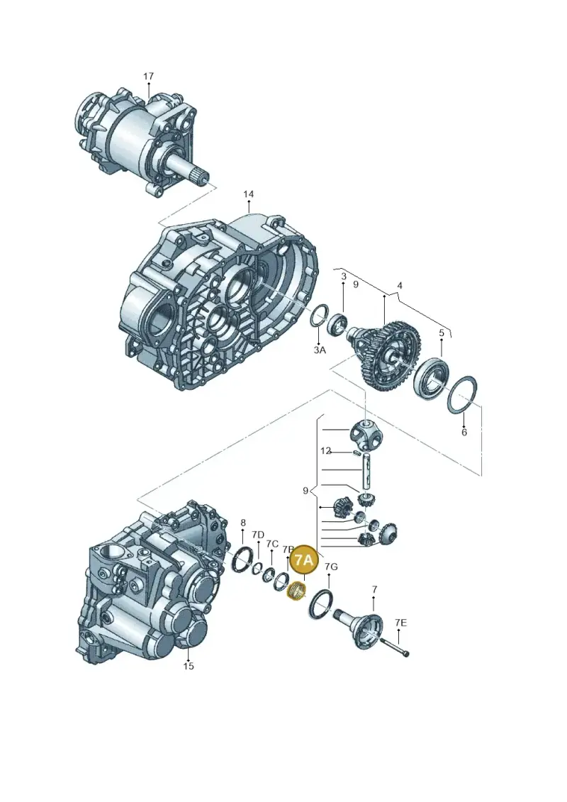 02N409379 — Volkswagen Sharan (2008-2010) diagram 406409190, position 7A