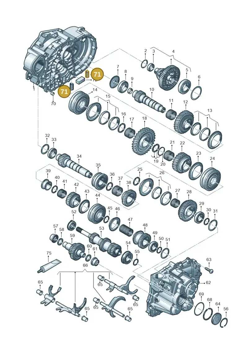 02Q301561A — Volkswagen Caddy Maxi Kombi (2020-2024) diagram 813300552, position 71
