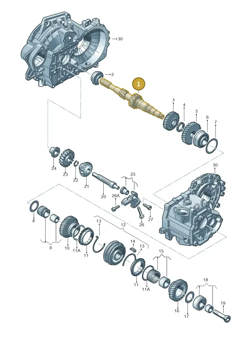 02S311103A — Volkswagen Passat estate (2008-2011) diagram 625311410, position 1
