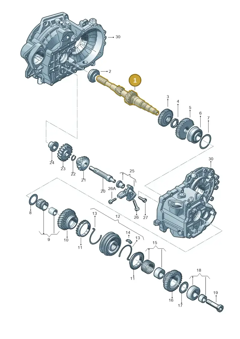 02S311103B — Volkswagen TOURAN (2006-) diagram 409311410, position 1
