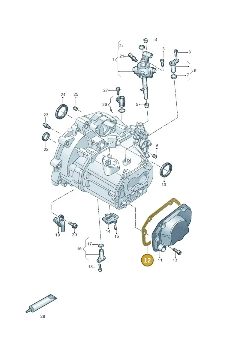 02T301215A — Volkswagen Up! 1.0 BlueMotion (2016-2023) diagram 892305110, position 12