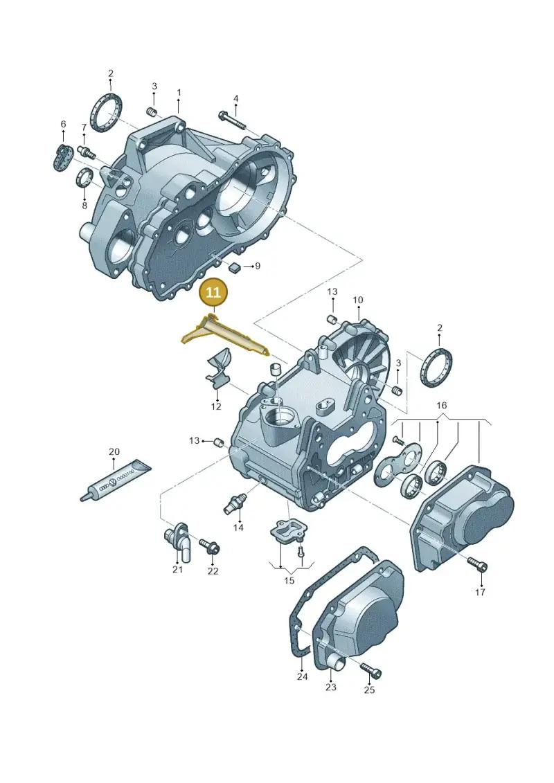 02T301279 — Volkswagen Jetta (2013-2014) diagram 409301370, position 11