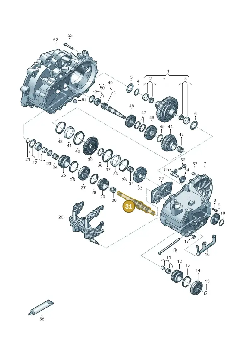 02T311103AD — Volkswagen Up! 1.0 BlueMotion (2016-2023) diagram 892305120, position 31