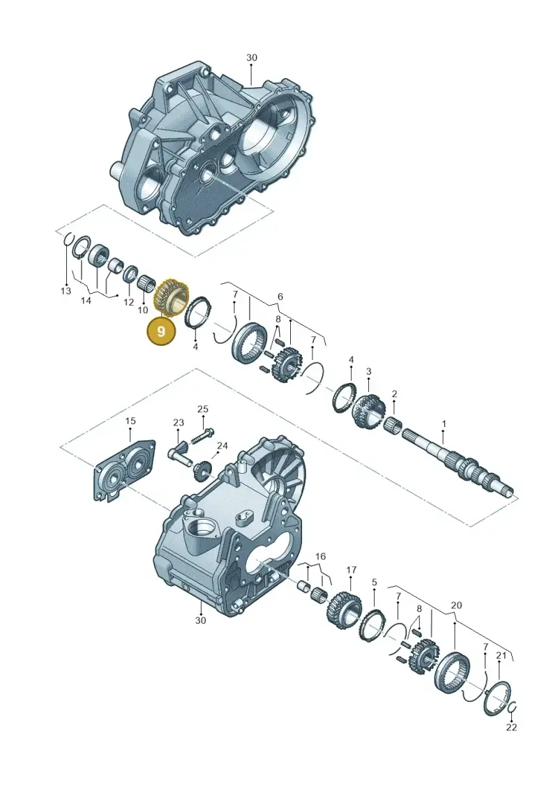 02T311145Q — Volkswagen Golf Plus 1.6 (2009-2011) diagram 459311330, position 9