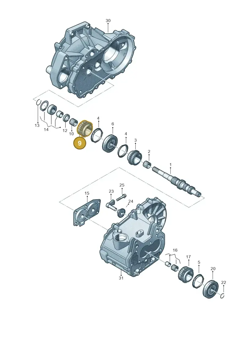 02T311145R — Volkswagen Caddy kombi (2015-2020) diagram 794311080, position 9