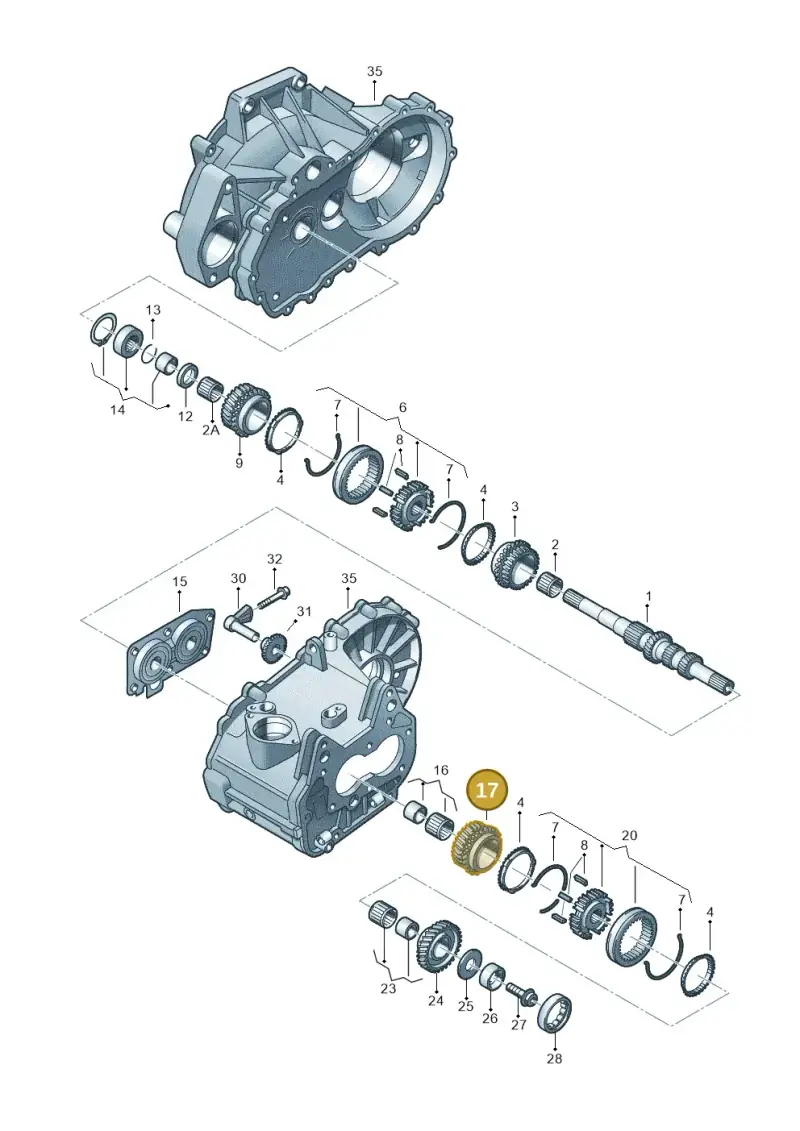 02T311158AH — Volkswagen TOURAN (2006-) diagram 231311370, position 17