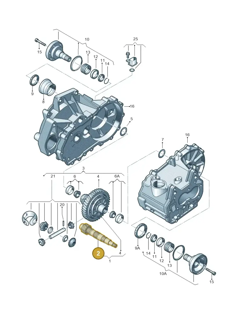 02T311205F — Volkswagen Golf        "BR.","USA"03>07 (2002-2007) diagram 253409170, position 2