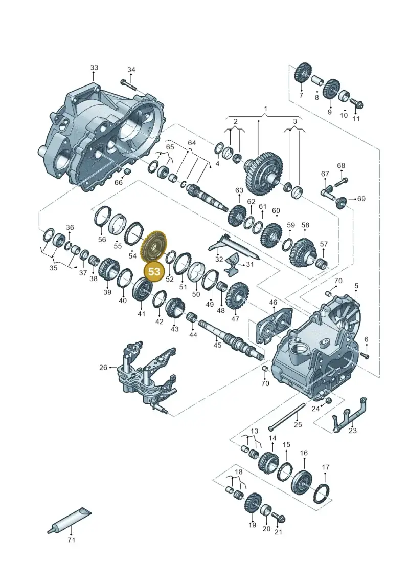 02T311239J — Volkswagen Taigo (2021-2024) diagram 827310030, position 53