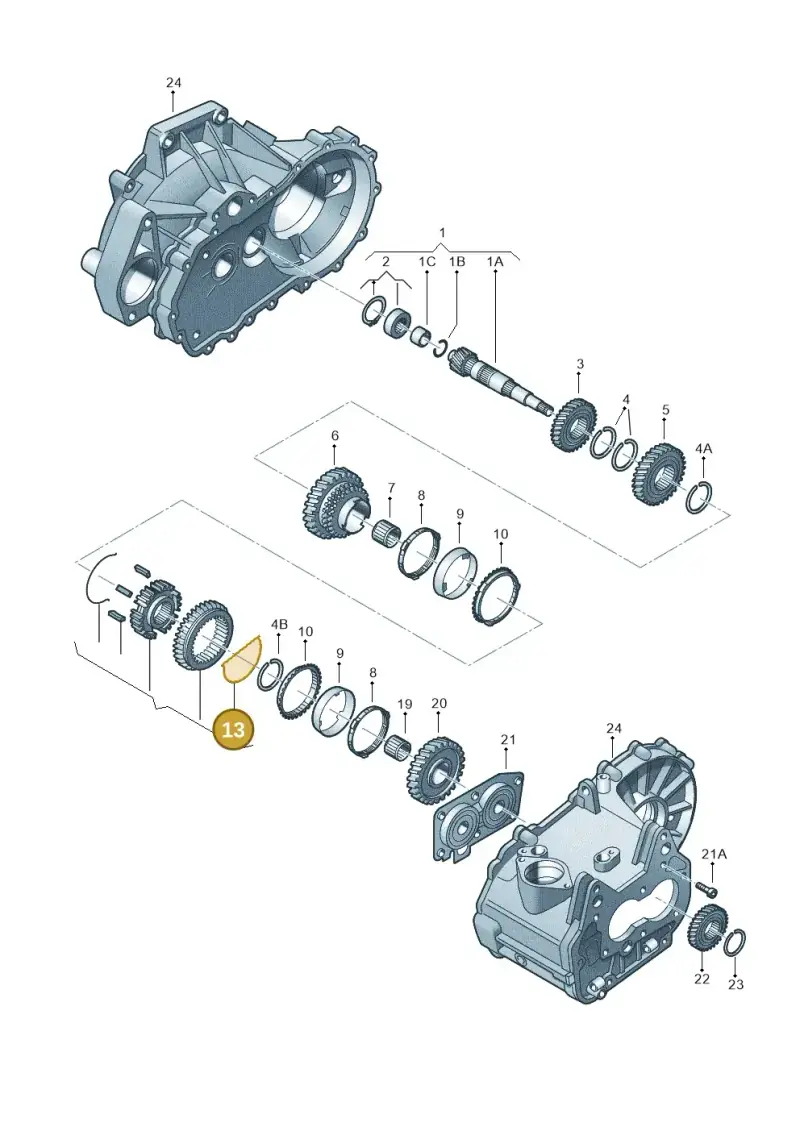 02T311249A — Volkswagen Jetta (2013-2014) diagram 225311320, position 13