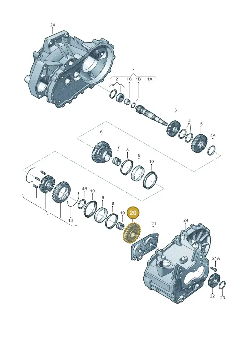 02T311251 — Volkswagen Polo (2011-2014) diagram 225311320, position 20