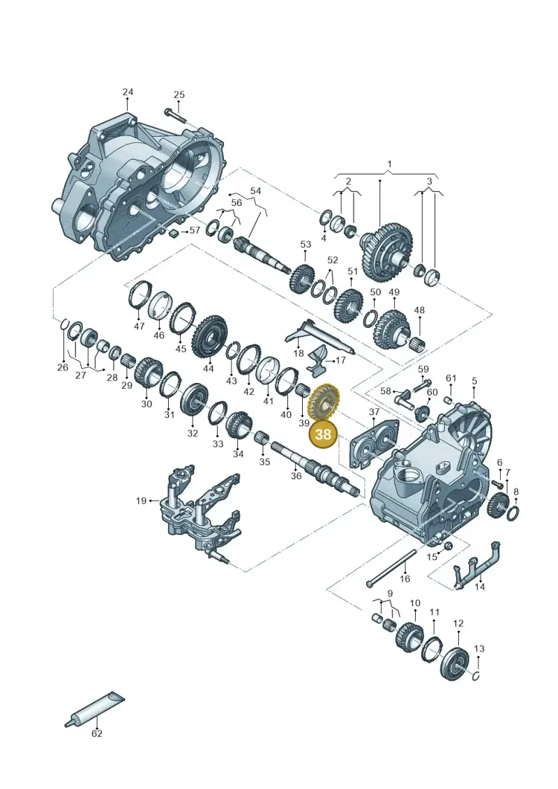 02T311251B — Volkswagen T-Cross 1,0 (2018-2024) diagram 827305060, position 38