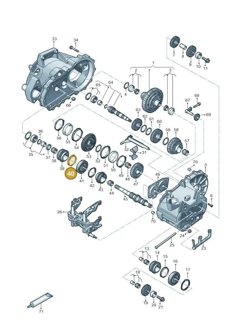 02T311269F — Volkswagen T-Roc convertible 1.5 (2019-2024) diagram 827310030, position 40