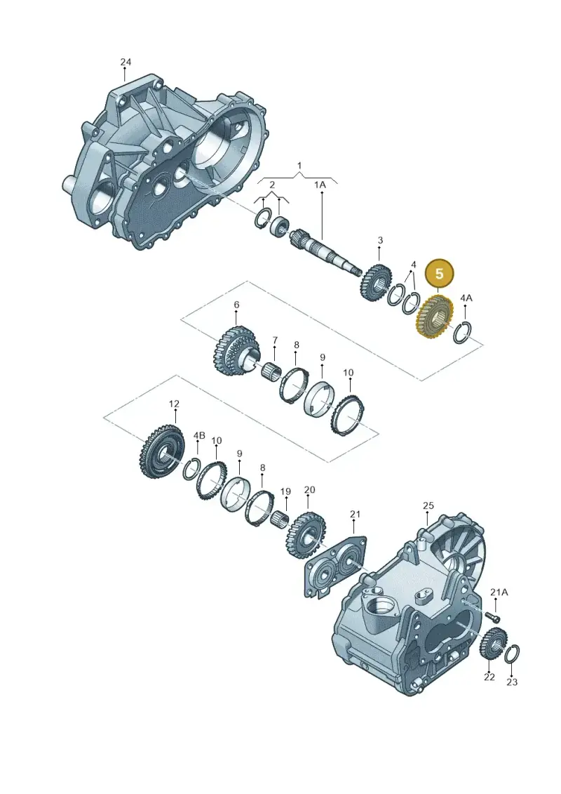 02T311285AA — Volkswagen Caddy kombi (2015-2020) diagram 794311070, position 5