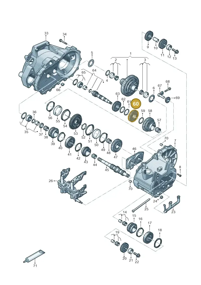 02T311285AG — Volkswagen Up! 1.0 BlueMotion (2016-2023) diagram 495300120, position 60