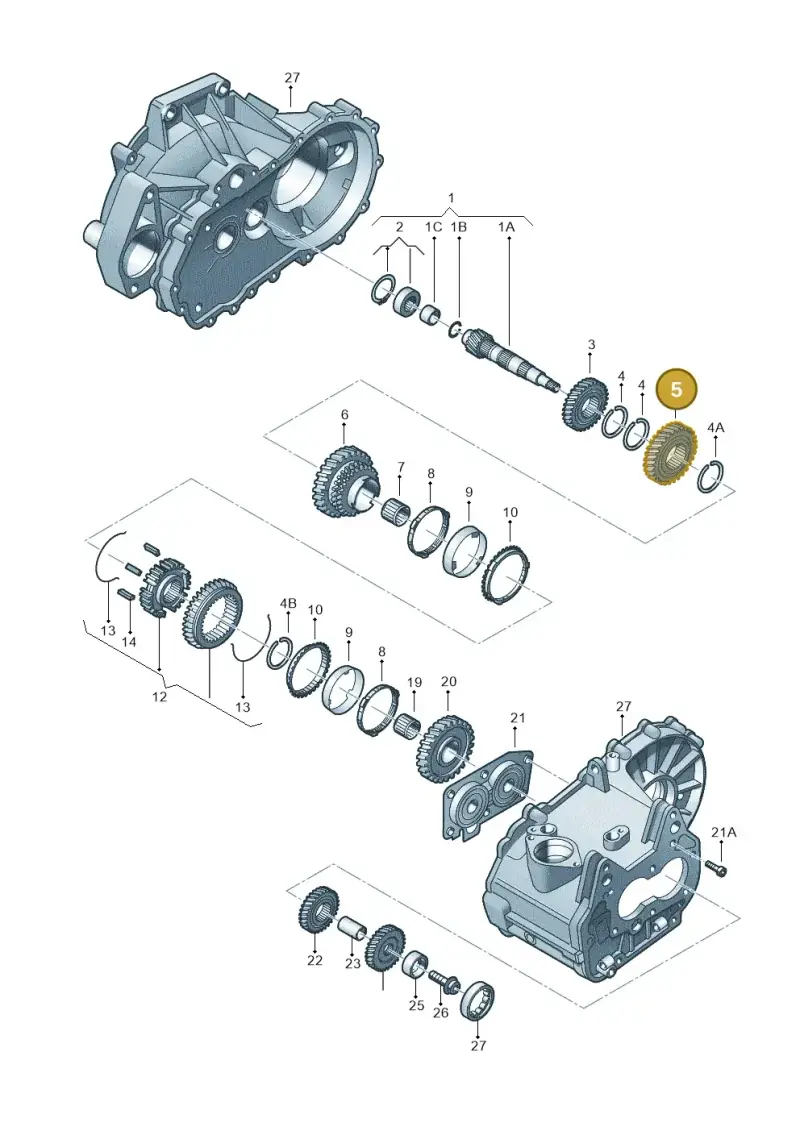 02T311285N — Volkswagen LUPO/3L TDI (2003-2005) diagram 231311360, position 5