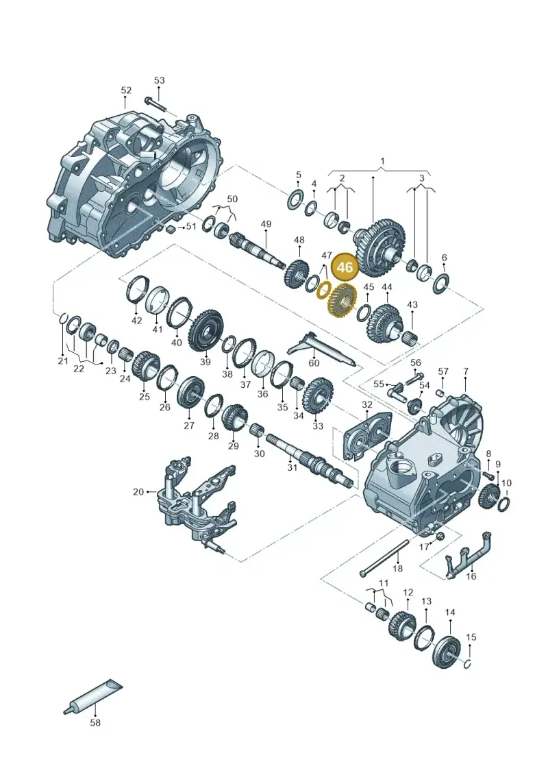 02T311285P — Volkswagen Polo Track (2023-) diagram 837305060, position 46