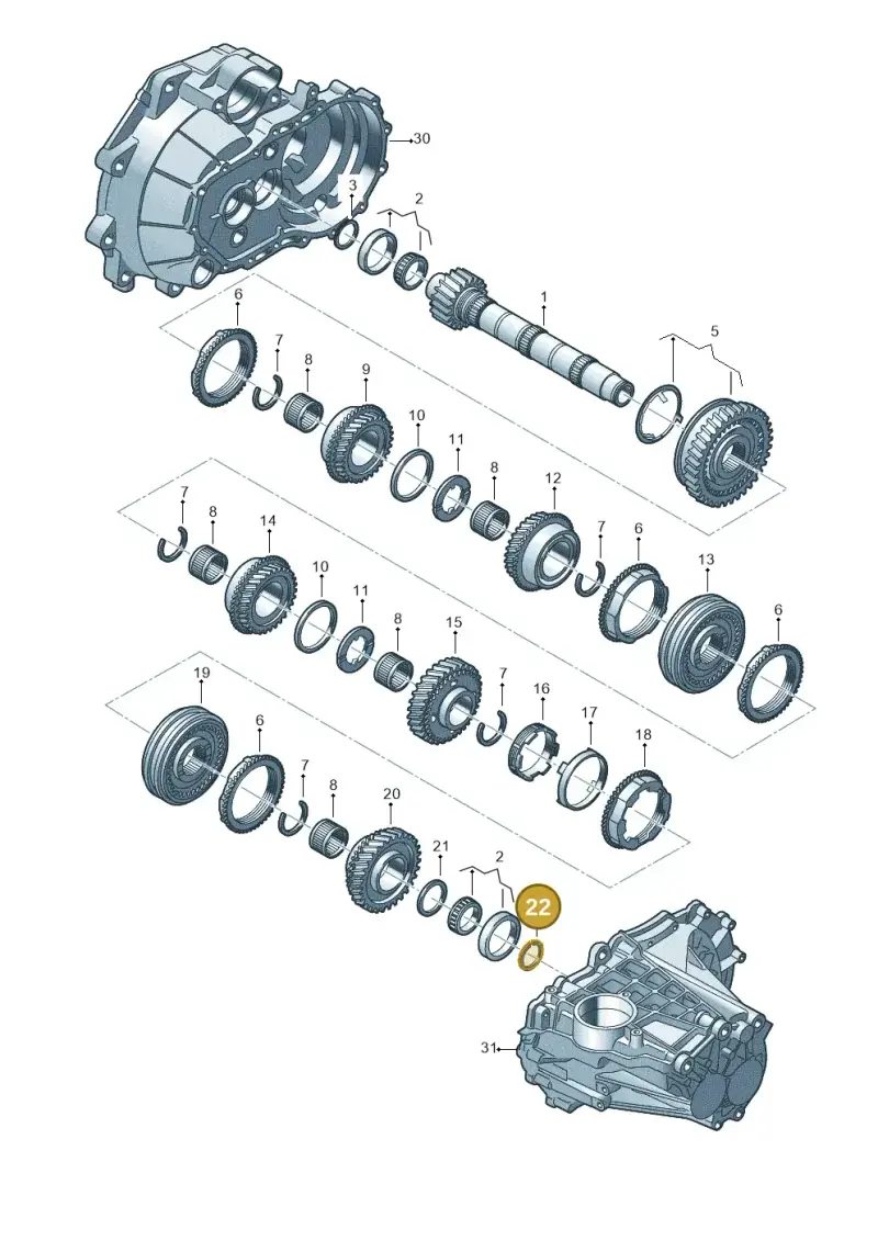 02T311327 — Volkswagen Up! 1.0 TSI (2013-2017) diagram 723311600, position 22