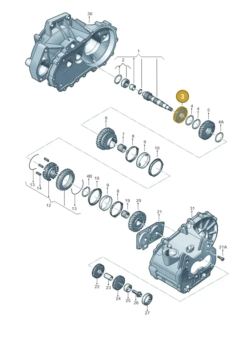 02T311351D — Volkswagen Passat estate (2008-2011) diagram 746311200, position 3