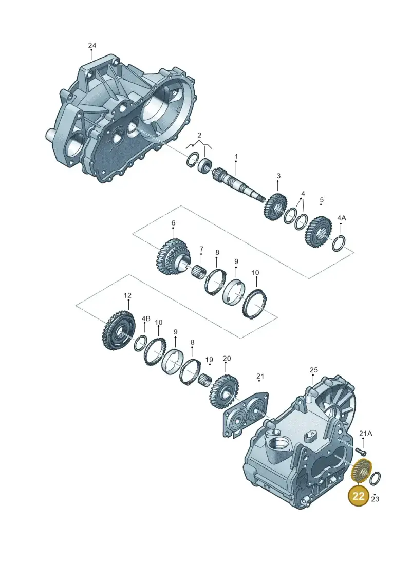 02T311361A — Volkswagen Ameo 1,0 (2016-2020) diagram 883311070, position 22