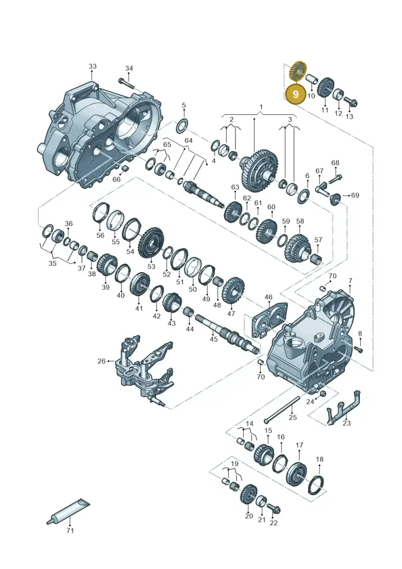 02T311361AA — Volkswagen Up! 1.0 BlueMotion (2016-2023) diagram 495300120, position 9