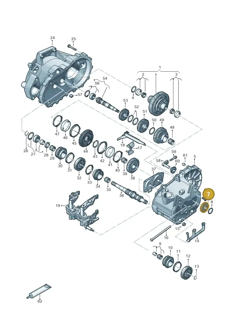 02T311361AB — Volkswagen Golf 2.0 BlueMotion (2019-2024) diagram 827305060, position 7