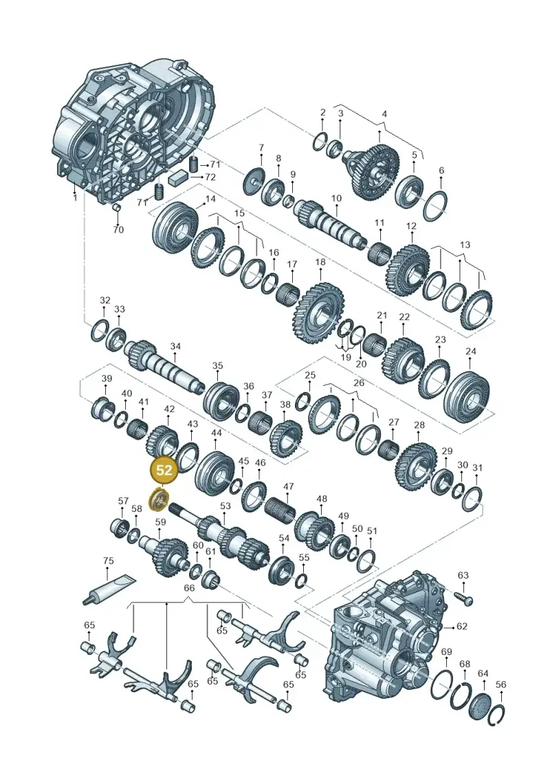 02T311373L — Volkswagen Caddy Maxi Kombi (2020-2024) diagram 813300552, position 52