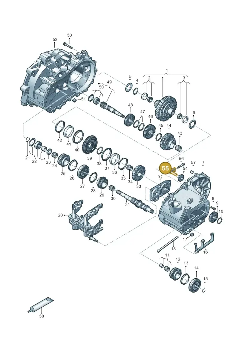02T311503C — Volkswagen Up! 1.0 BlueMotion (2016-2023) diagram 892305120, position 55