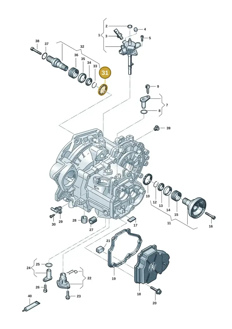 02T409189K — Volkswagen Transport. multivan (2019-2024) diagram 7ep300305, position 31