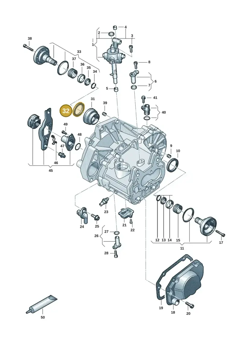 02T409189N — Volkswagen Polo 1.0 BlueMotion (2017-2024) diagram 62a301110, position 32