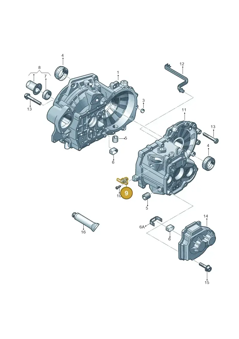 02T906207C — Volkswagen Touran 2.0 (2010-2015) diagram 694301420, position 9