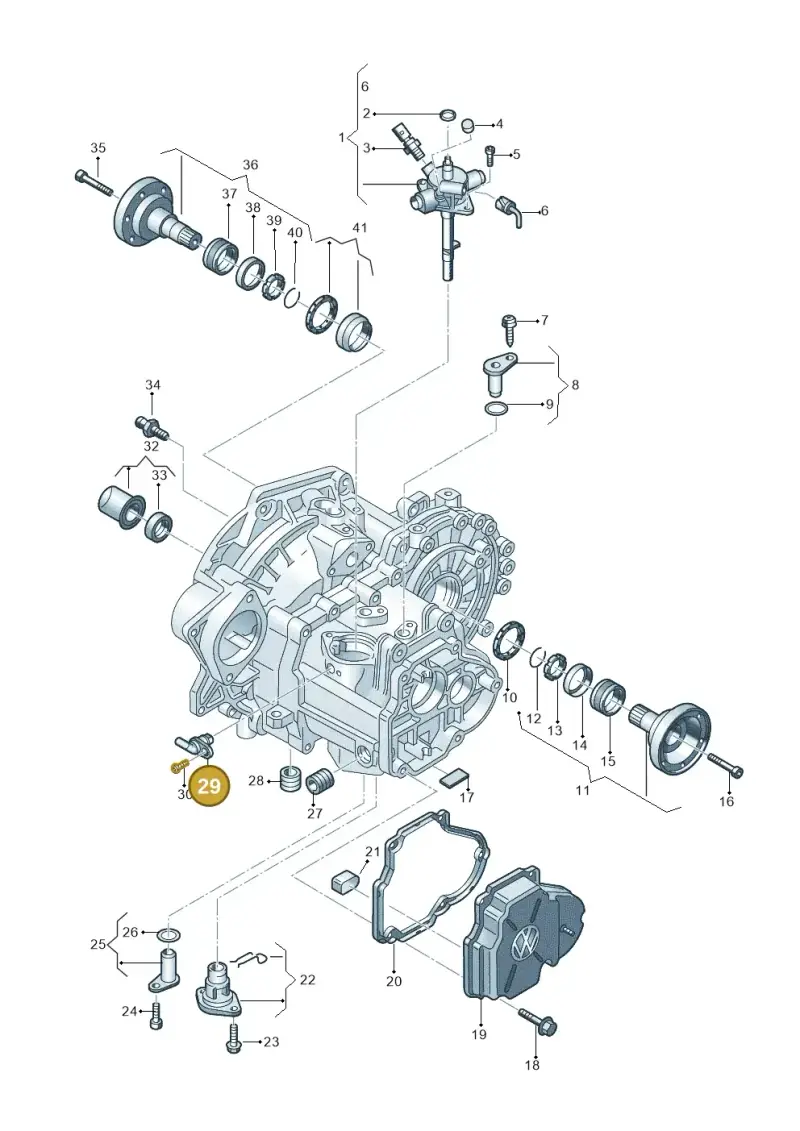 02T906207C — Volkswagen Jetta (2014-2017) diagram 827315020, position 29