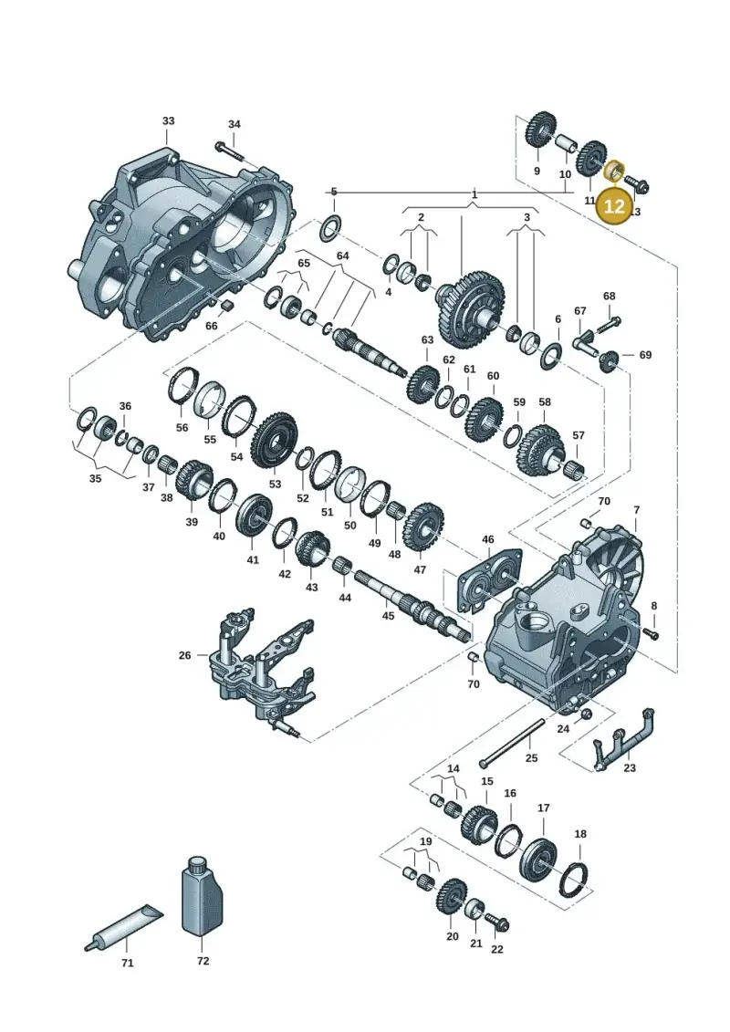 02U311122G — Volkswagen Virtus 1,0 (2022-) diagram 62a305040, position 12