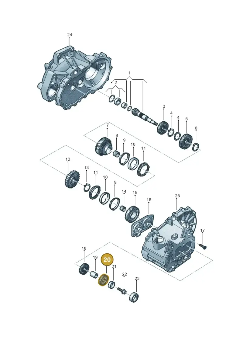 02U311165L — Volkswagen Golf 1.6 (2015-2019) diagram 867311410, position 20