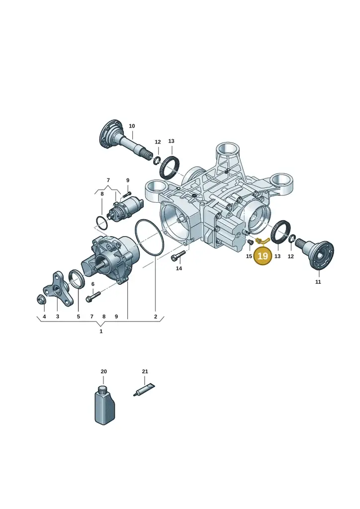 02W525118A — Volkswagen Tiguan 2.0 4Motion (2017-2024) diagram 5h0525100, position 19
