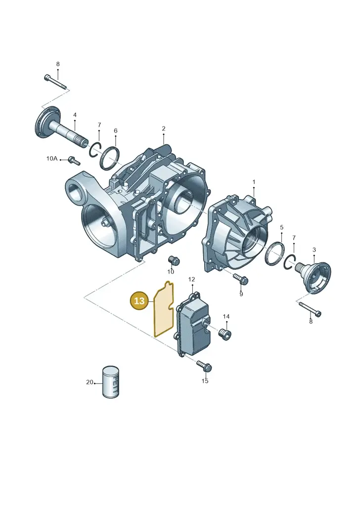 02W525345 — Volkswagen Transp. caravelle (2008-2009) diagram 410525110, position 13