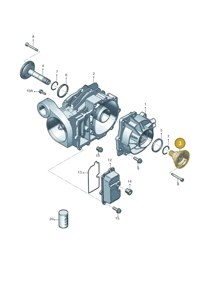 02W525355A — Volkswagen Transp. caravelle (2008-2009) diagram 410525110, position 3