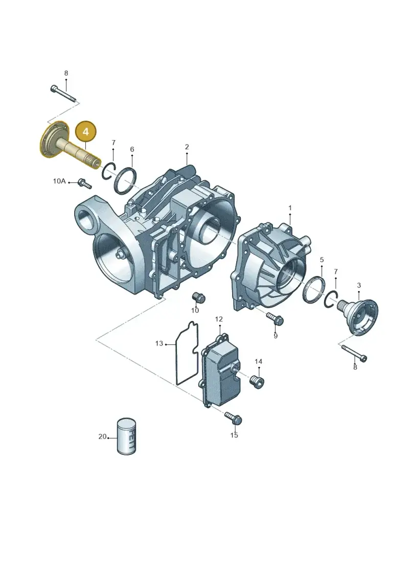 02W525356B — Volkswagen Transp. caravelle (2008-2009) diagram 410525110, position 4