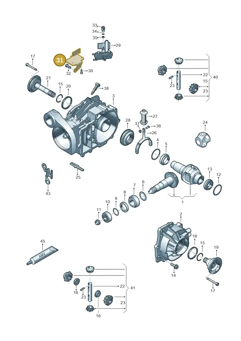 02W525653A — Volkswagen Transp. caravelle (2008-2009) diagram 611525140, position 31