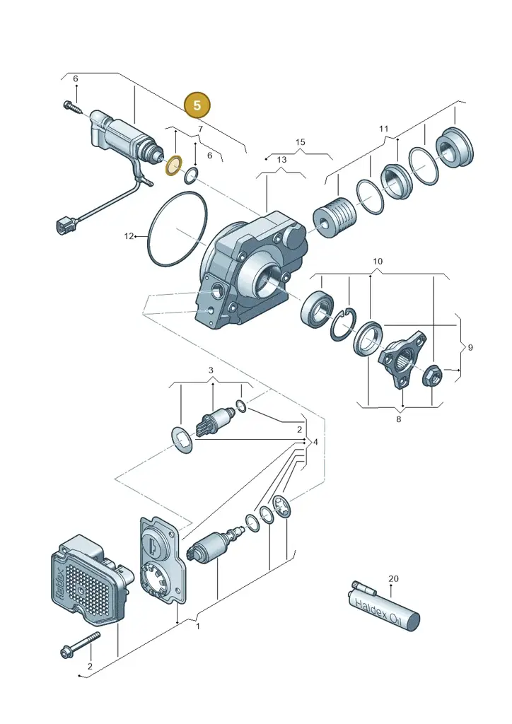 02W598549A — Volkswagen Transp. caravelle (2008-2009) diagram 420525150, position 5