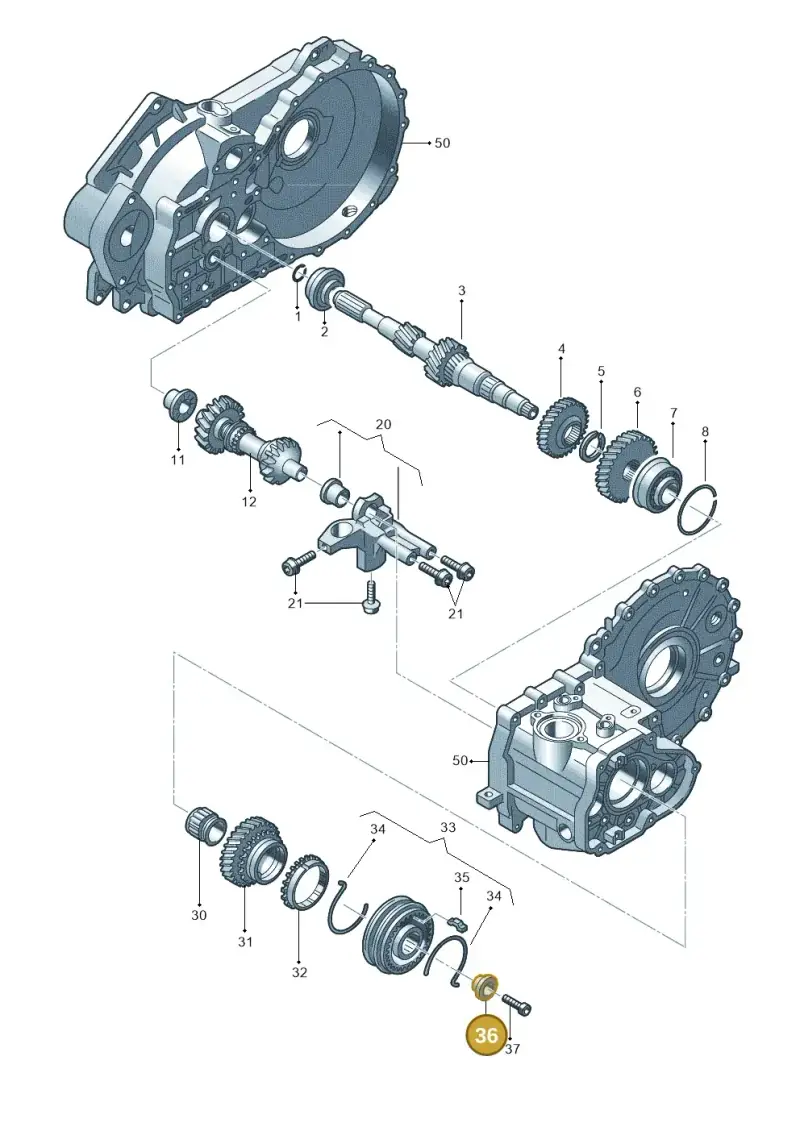 02Z311324 — Volkswagen Transp. caravelle (2011-2015) diagram 410311200, position 36
