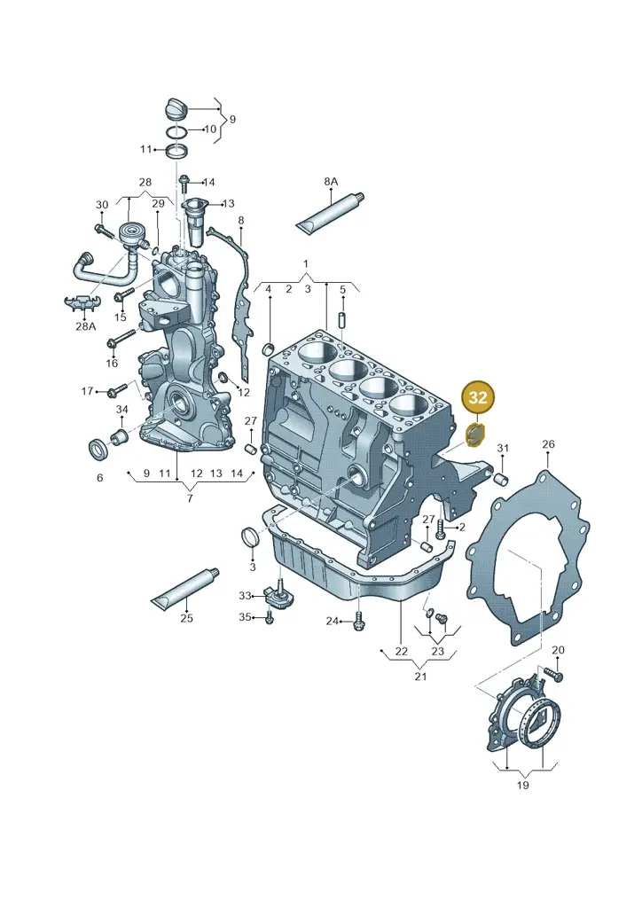 030103037D — Volkswagen Jetta 1.6 (2014-2018) diagram 253103120, position 32