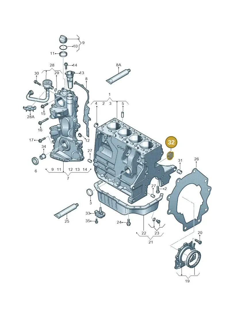 030103037D — Volkswagen Jetta 1.6 (2014-2018) diagram 253103120, position 32