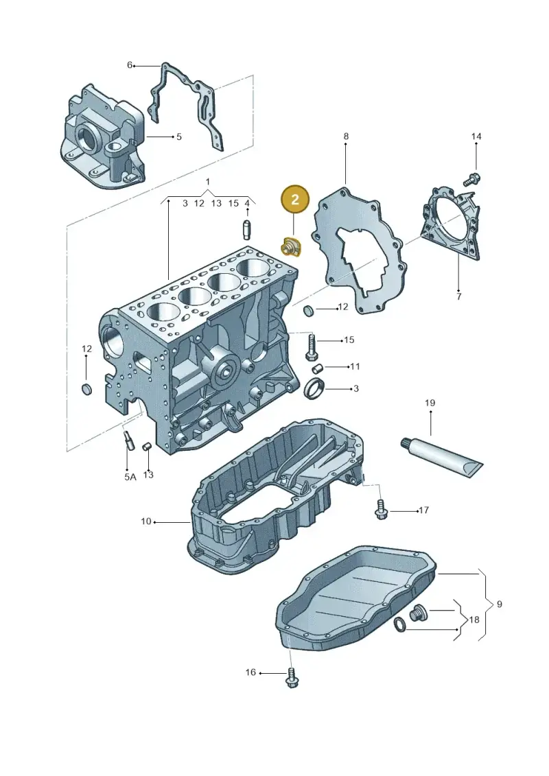030103037E — Volkswagen Polo (2011-2014) diagram 315103070, position 2