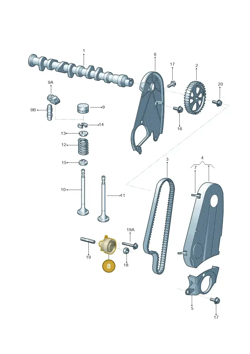 030109243Q — Volkswagen GOL 2P/4P            M.06> (2005-) diagram 303109050, position 8