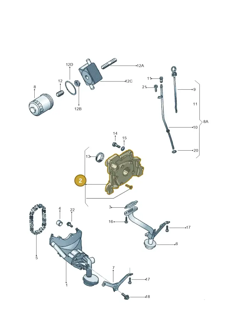 030115105P — Volkswagen Kombi (2011-) diagram 303115050, position 2