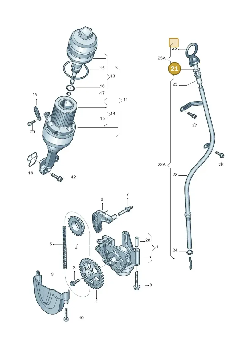 030115444 — Volkswagen Polo (2009-2014) diagram 253115030, position 21